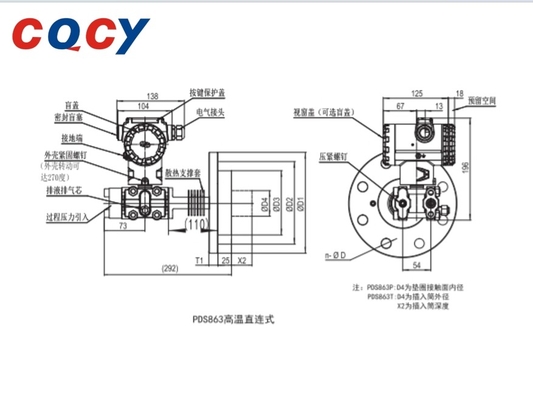PDS863 LEVEL Pressure Transmitter Measure The Liquid Level Remote Setup, Monitoring