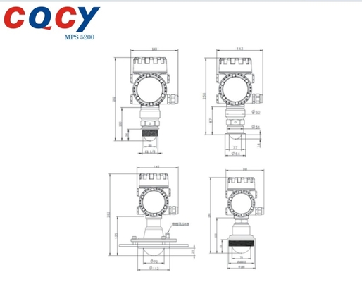 MPS5X00 Series Level Meter 120m Radar Level Switch Continuous  Position Measurement