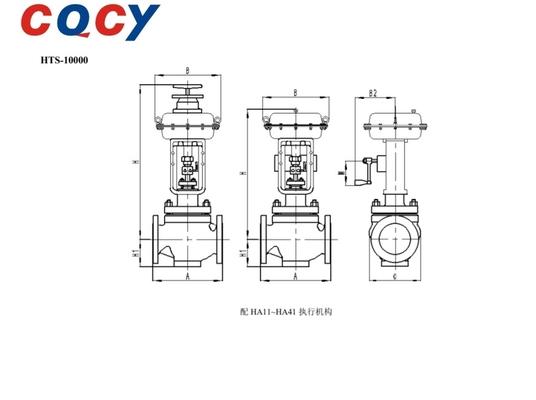 HTS-10000 Quick Change Single Seat Regulating Valve High Temperature Low Temperature