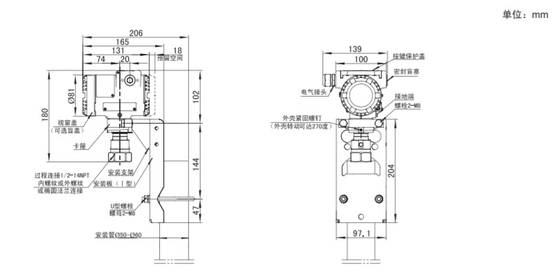 PDS 400 Intelligent High Temperature Pressure Sensor Micro Pressure Sensor For Chemical Industry