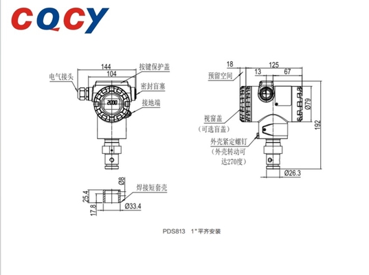 PDS813 Paper Type Pressure Transmitter (Papermaking And Other Easy Plugging Working Conditions)