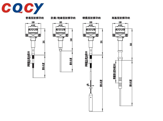 Ras Series RF Admittance Switch Liquid Level Meter For Particles Powder Liquid